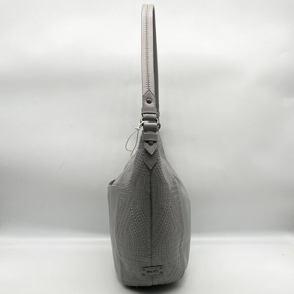 The Sak Gray Leather Sequoia Shoulder Bag - Picture 3 of 10